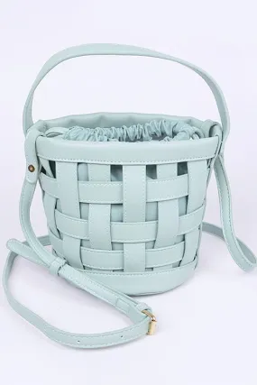 2 In 1 Open Weaved Bucket Swing Bag