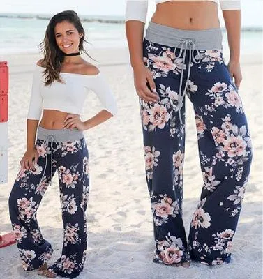 2021 Palazzo Female Sports Pants Wide Leg Pant High Waist Baggy Size 2 XL