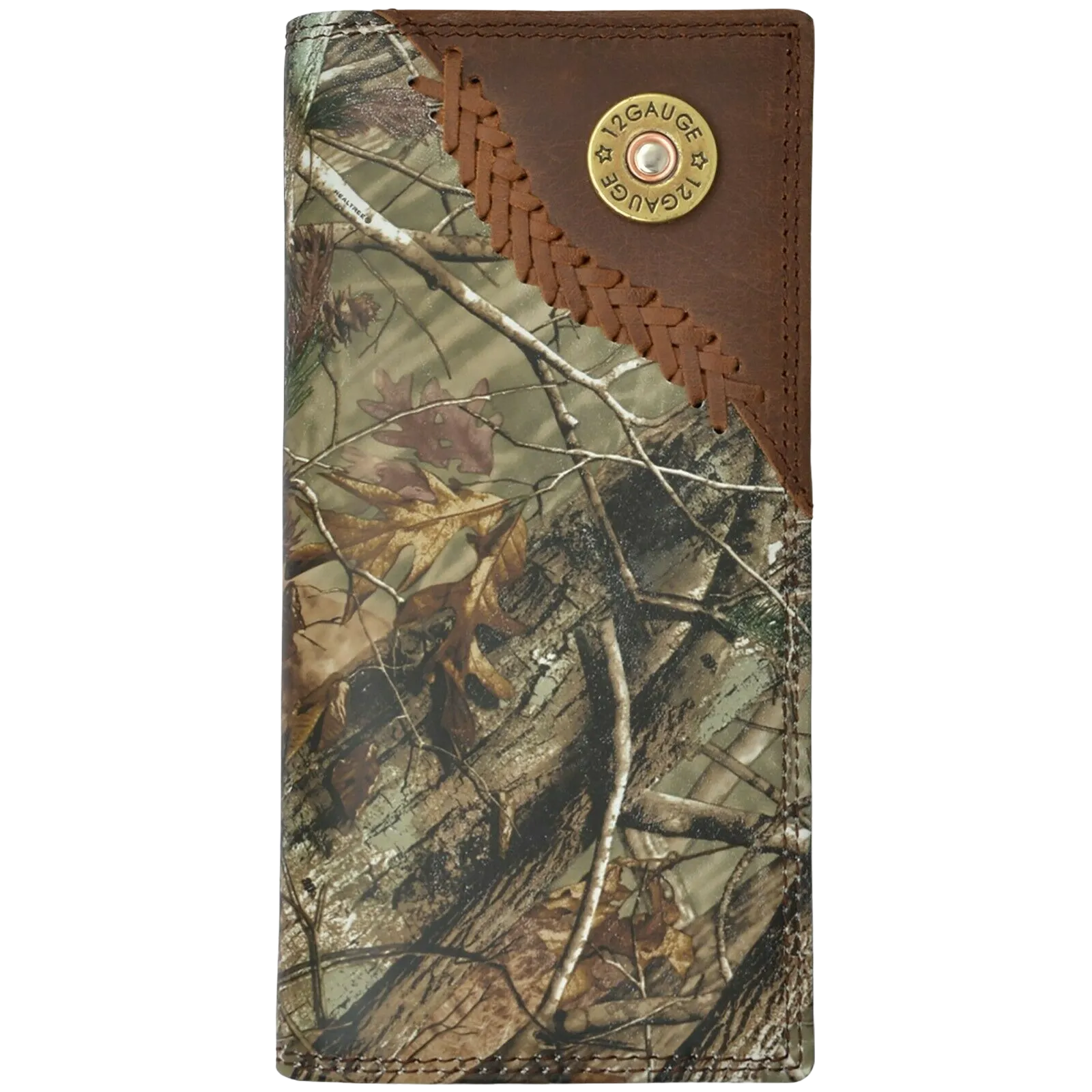 3D Mens Western Leather Rodeo Shotgun Conchos Camo Wallet DBW552