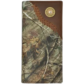 3D Mens Western Leather Rodeo Shotgun Conchos Camo Wallet DBW552