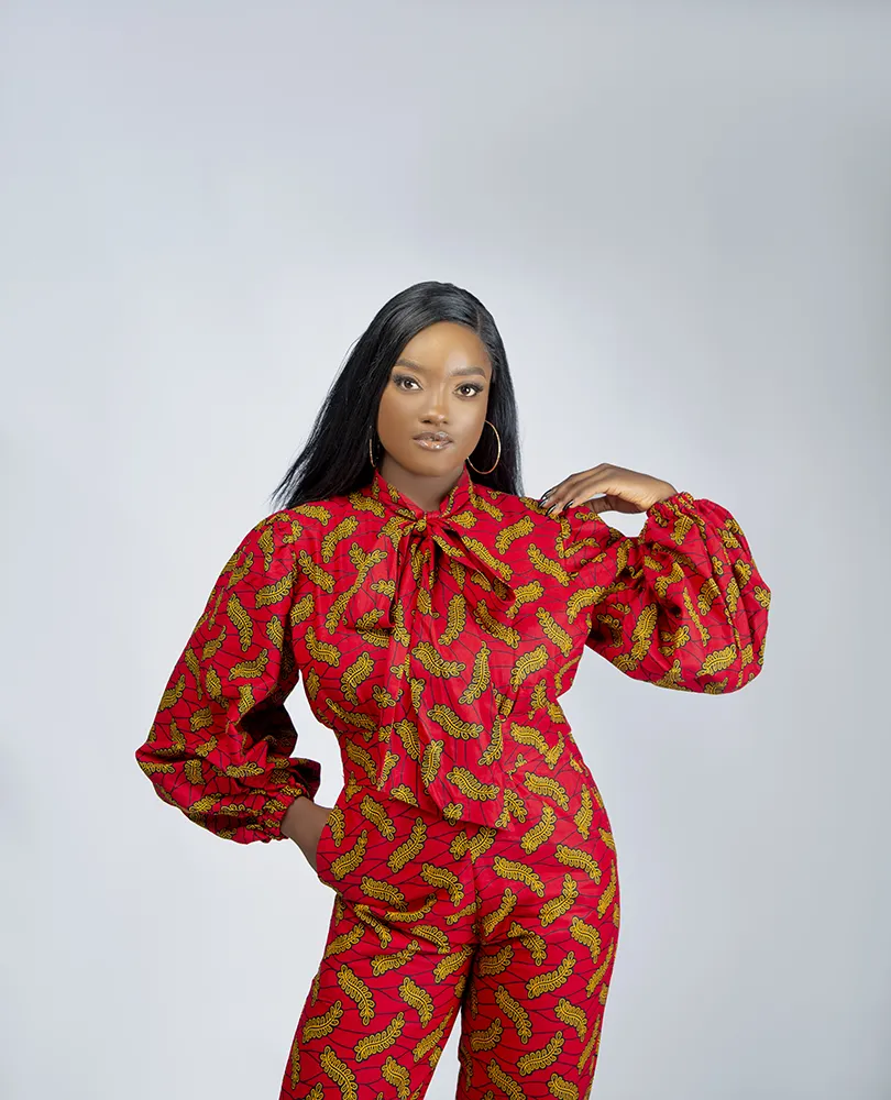 African Print Chioma Balloon sleeve Jumpsuit