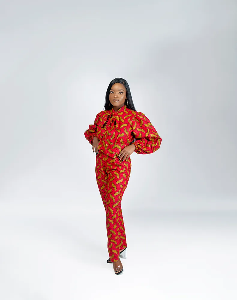 African Print Chioma Balloon sleeve Jumpsuit