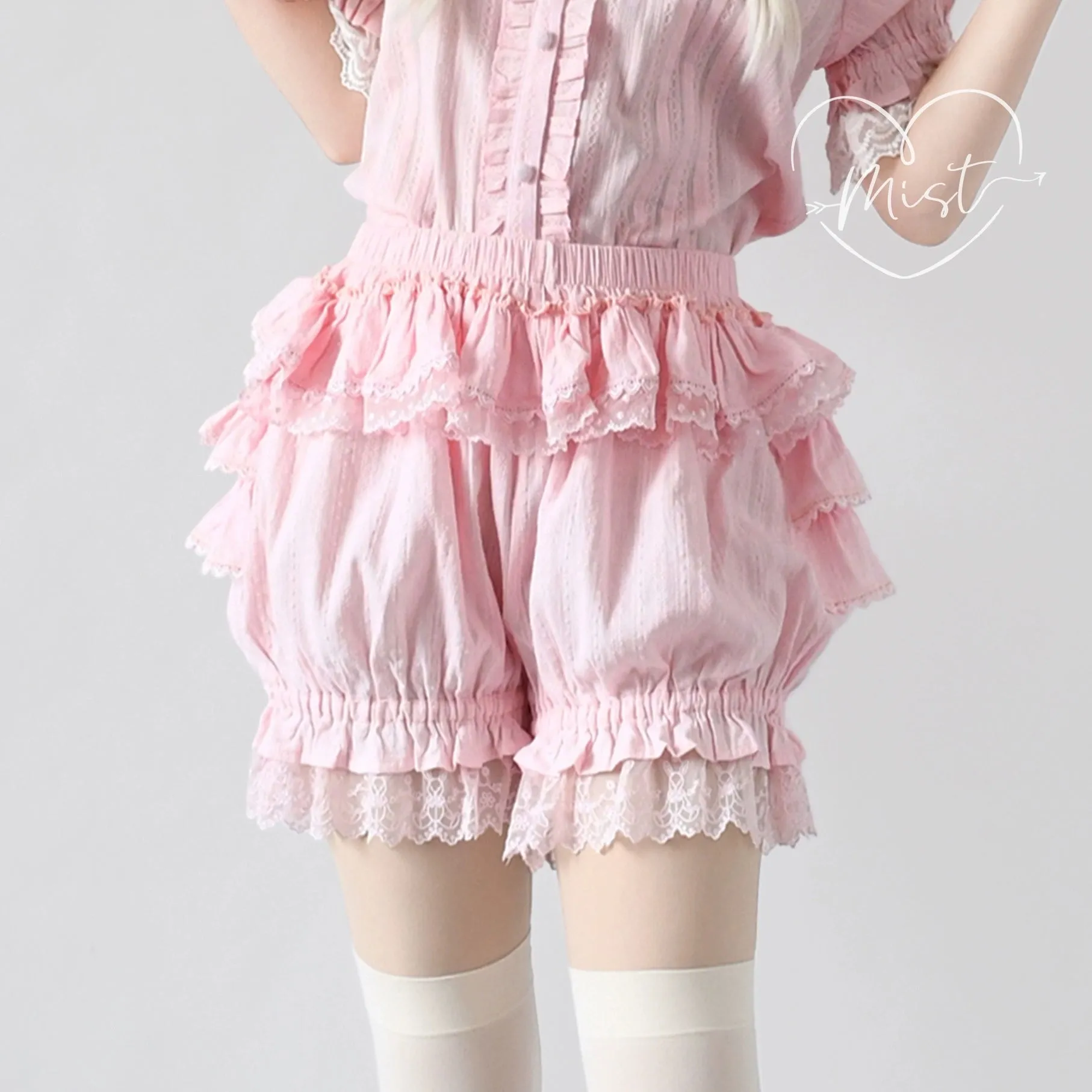 Alice Ruffle Bloomers with Bunny Lace