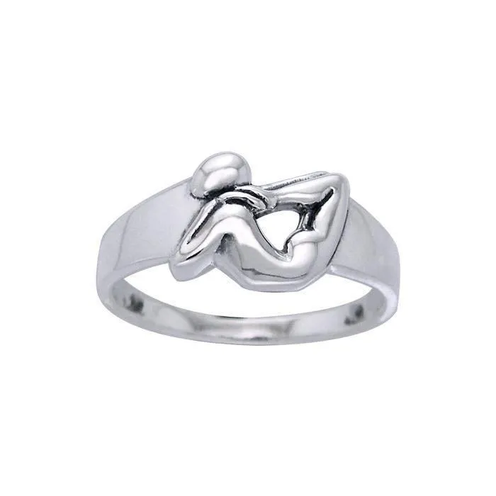 All-day Yoga Discipline ~ Sterling Silver Ring TRI1065