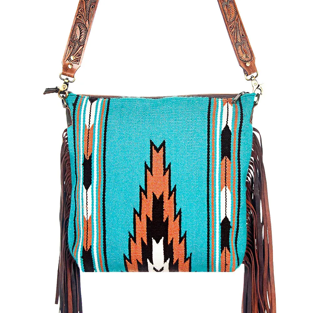 American Darling Aztec Blanket Fringe Purse