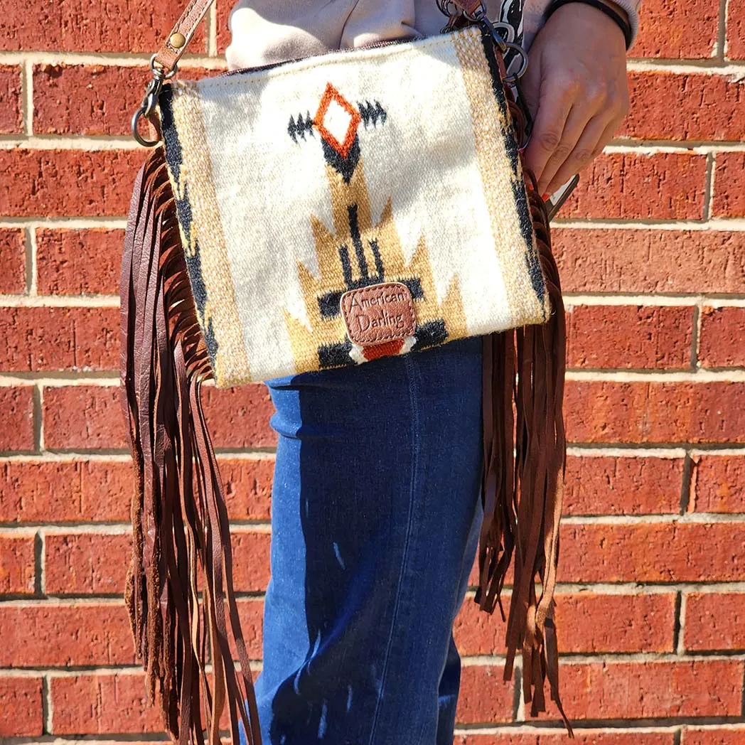 American Darling Cream Aztec Crossbody