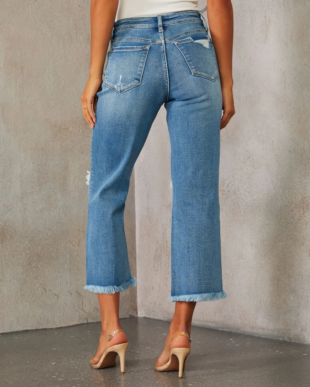 Amina High Rise Wide Leg Crop Jeans