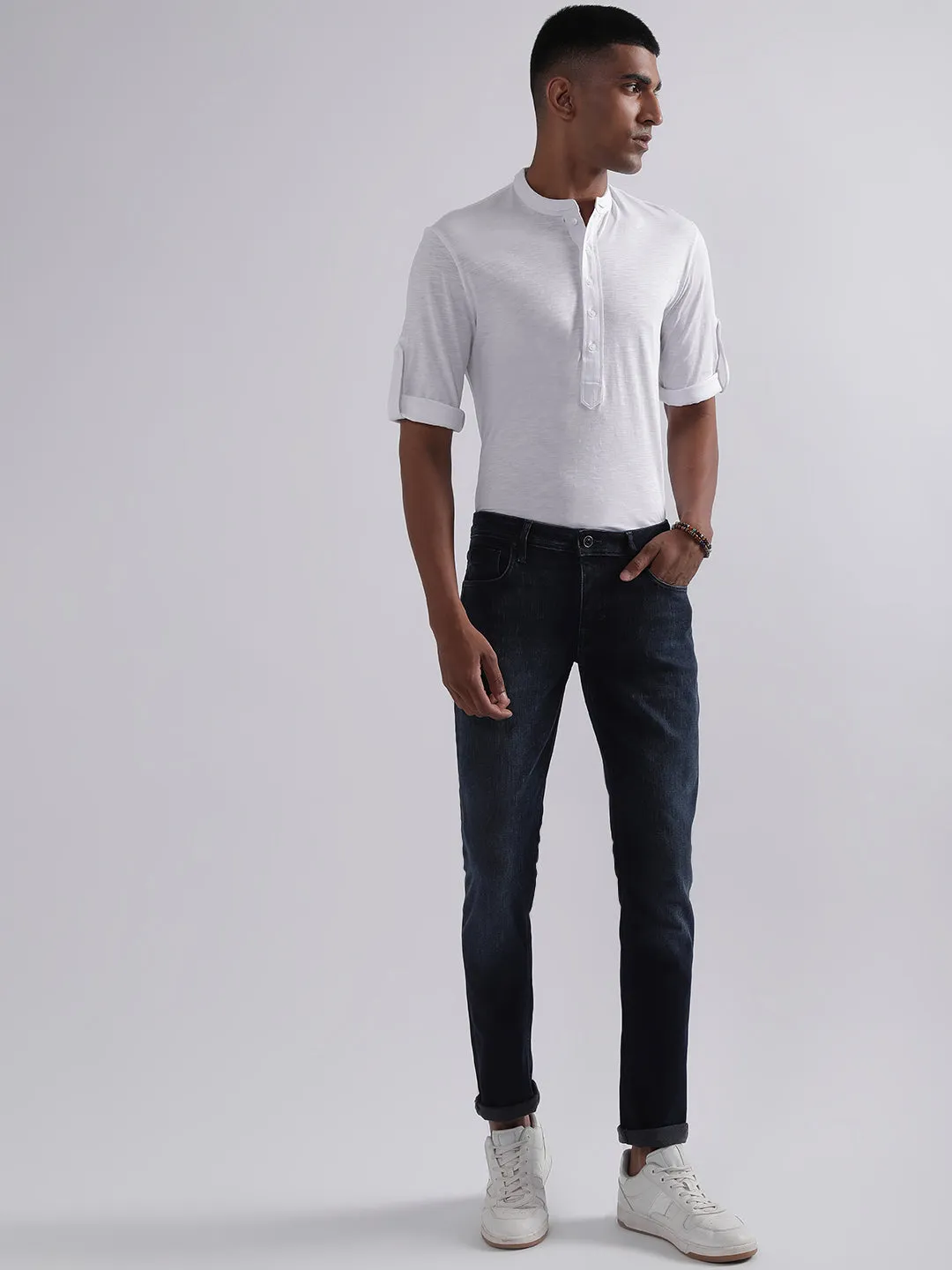 Antony Morato Men Tapered Fit Light Fade Clean Look Jeans