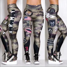 Armed Forces Print Leggings