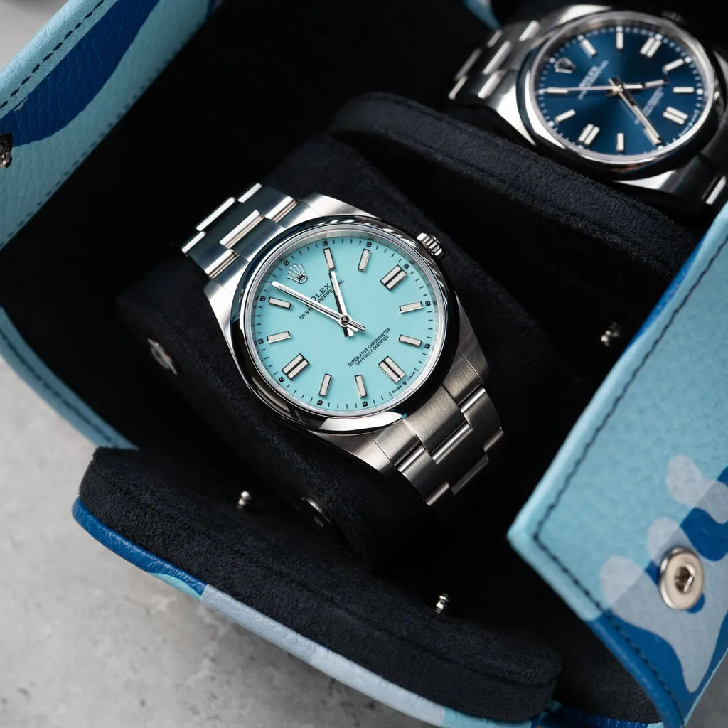 Azure Camo Watch Roll – Four Watches