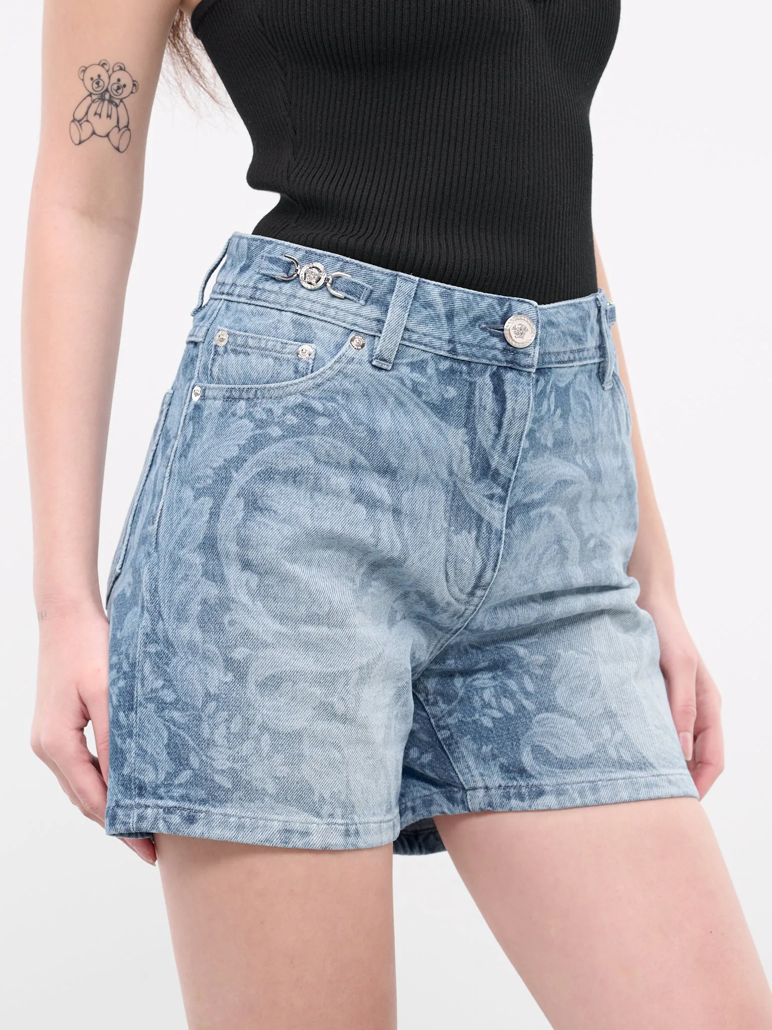 Barocco Boyfriend Denim Shorts (1013689-1D030-DENIM)