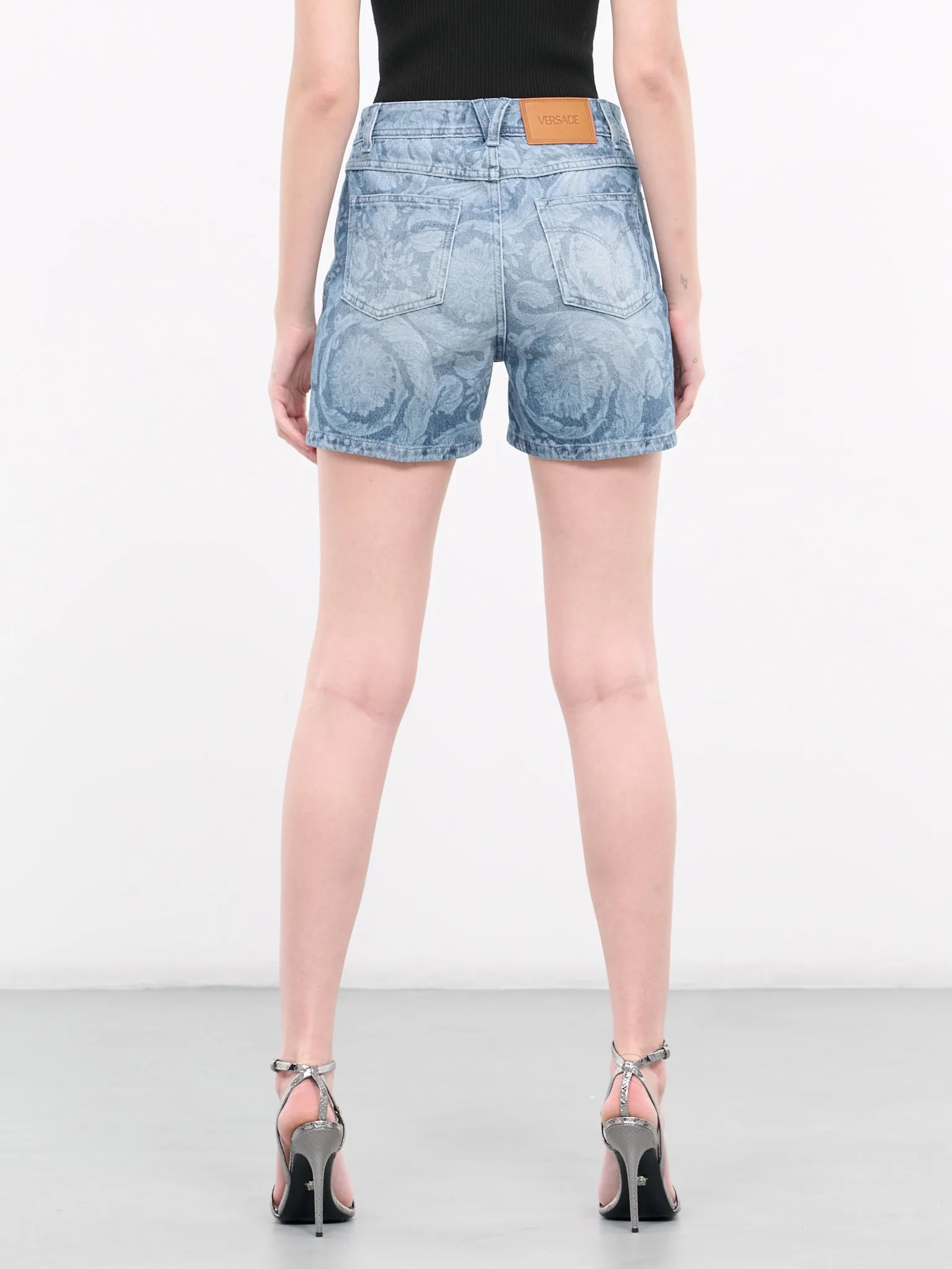 Barocco Boyfriend Denim Shorts (1013689-1D030-DENIM)