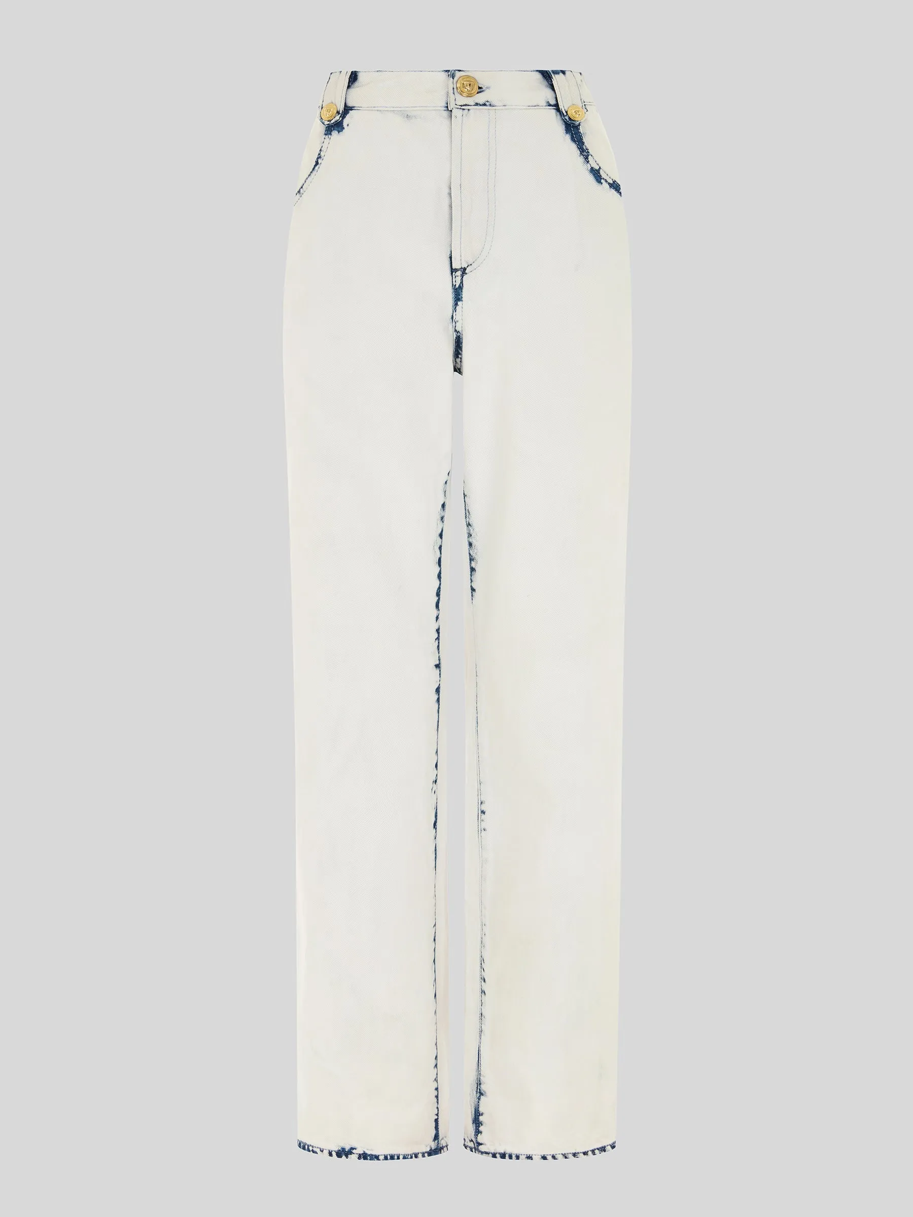 Bleached Indigo Wide Jeans