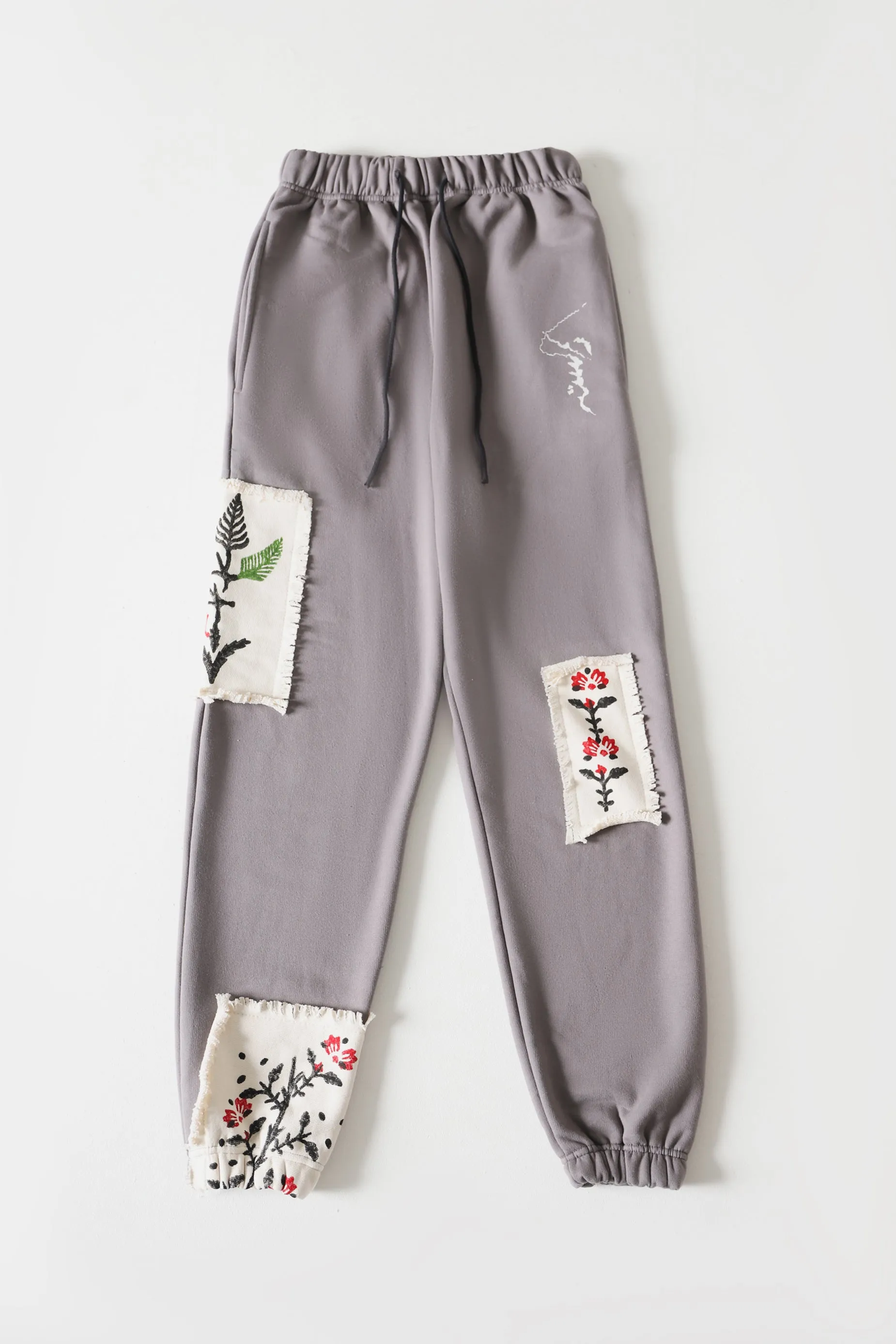 BLOCKPRINT CHARCOAL SWEATPANTS