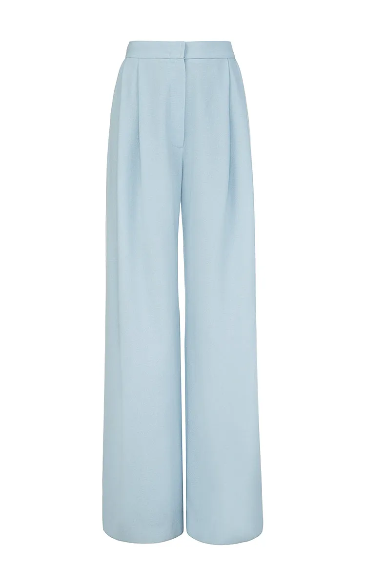 Blue Woolen Oversize Pants