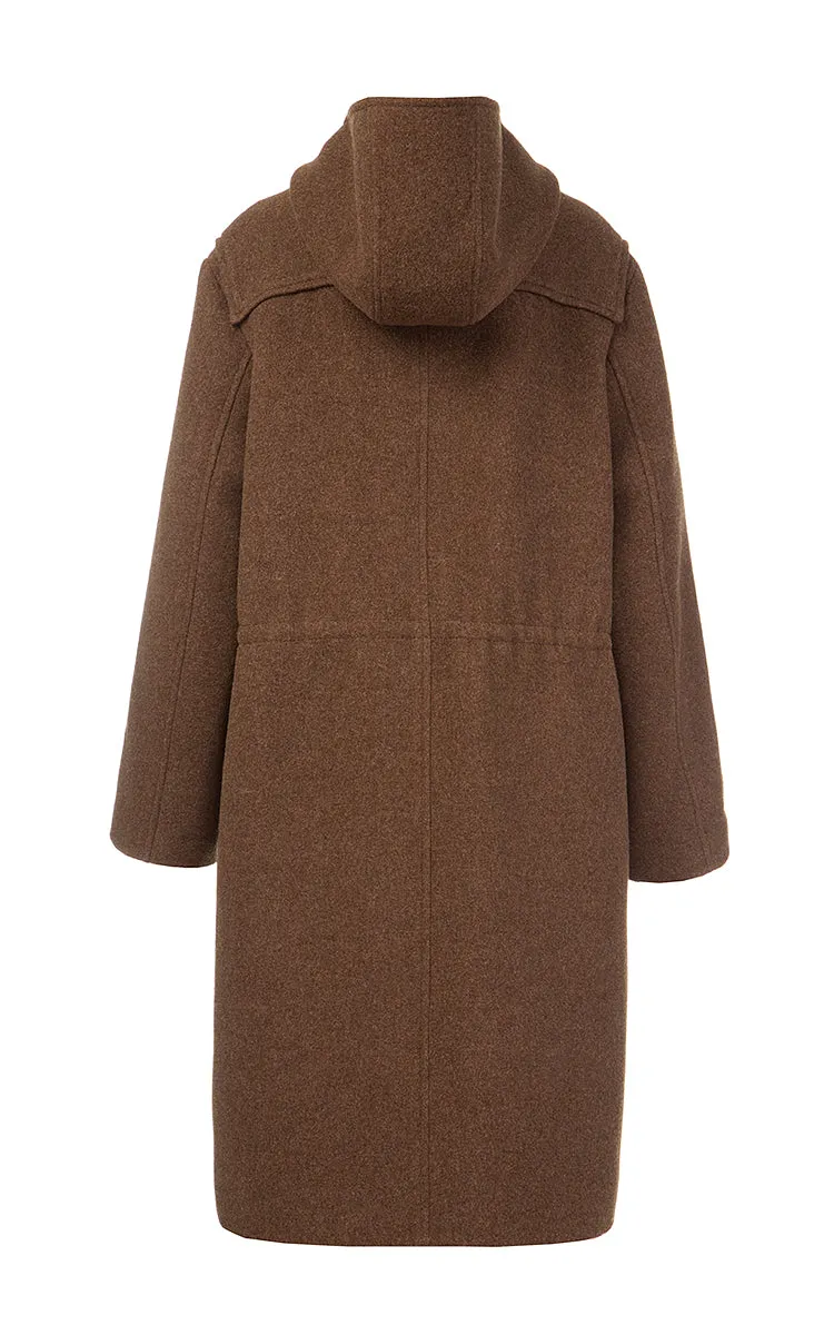 Brown Woolen Duffle Coat