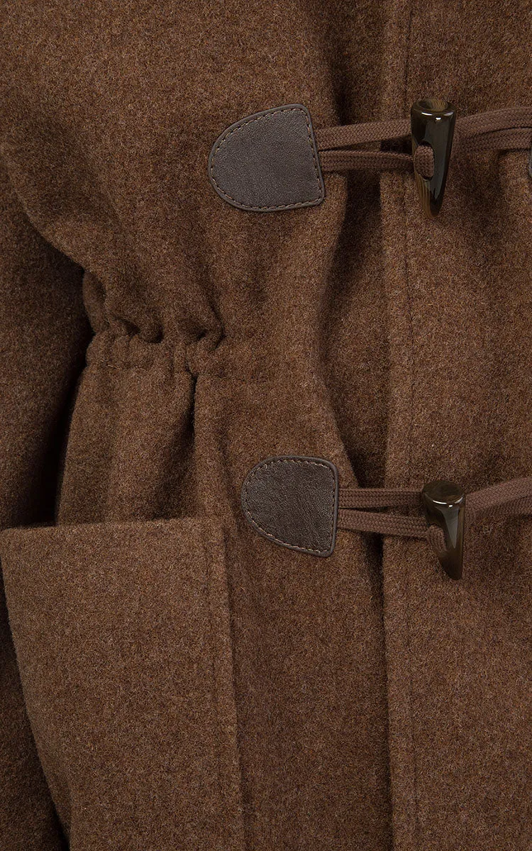 Brown Woolen Duffle Coat