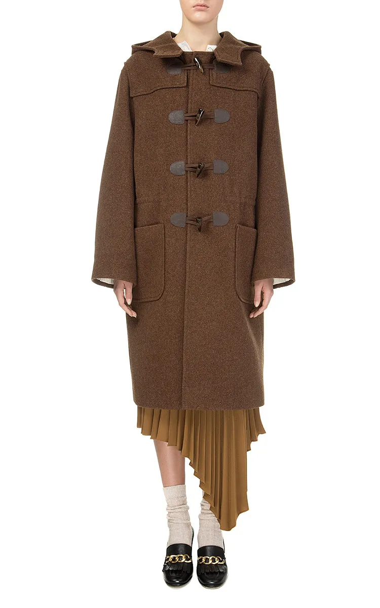 Brown Woolen Duffle Coat