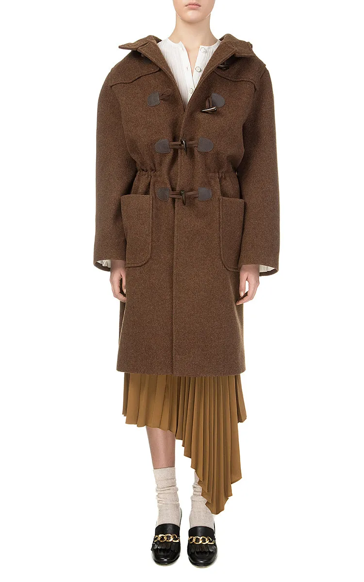 Brown Woolen Duffle Coat