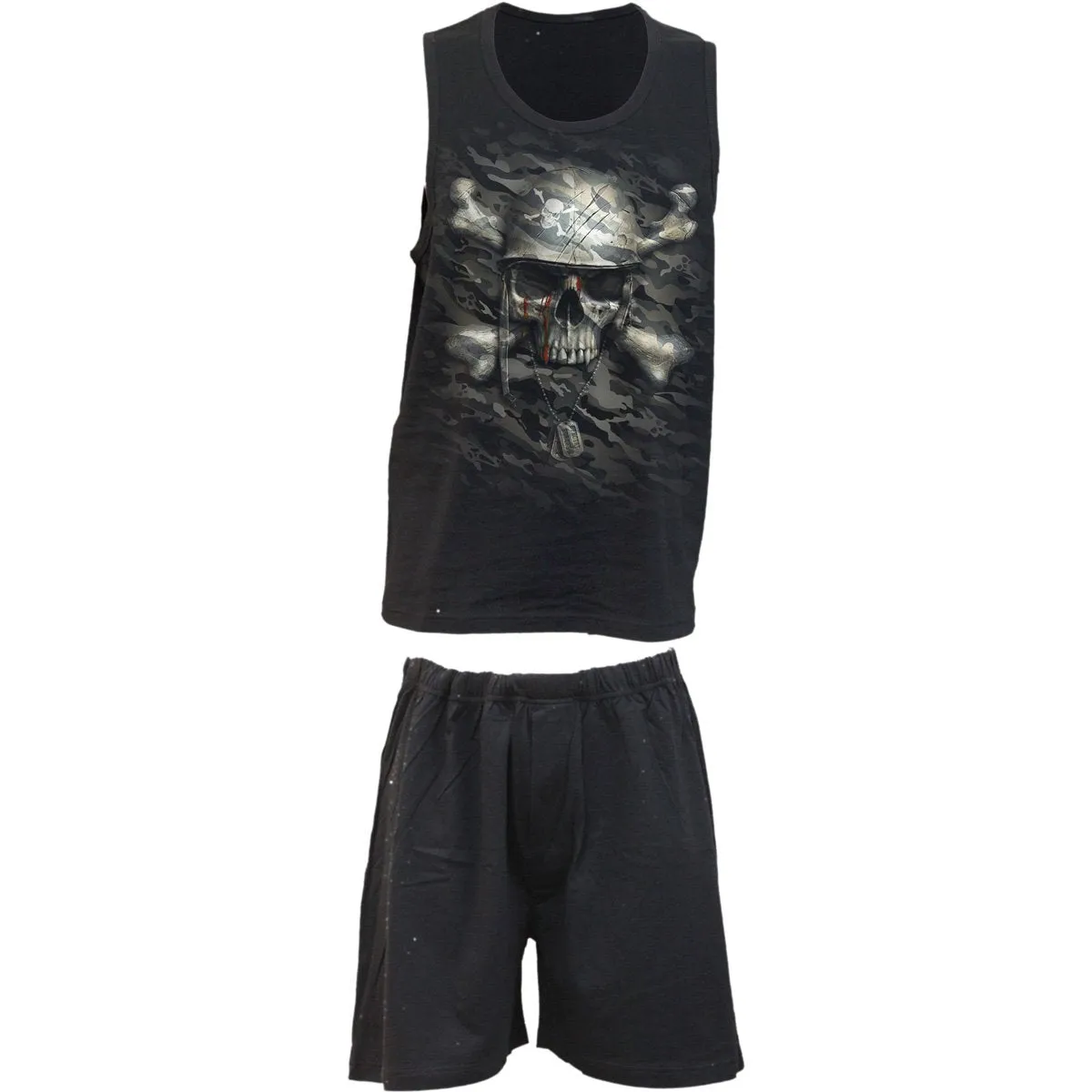 CAMO-SKULL - 4pc Mens Gothic Pyjama Set