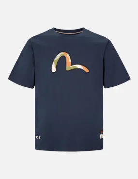 Camouflage Seagull Appliqué T-shirt