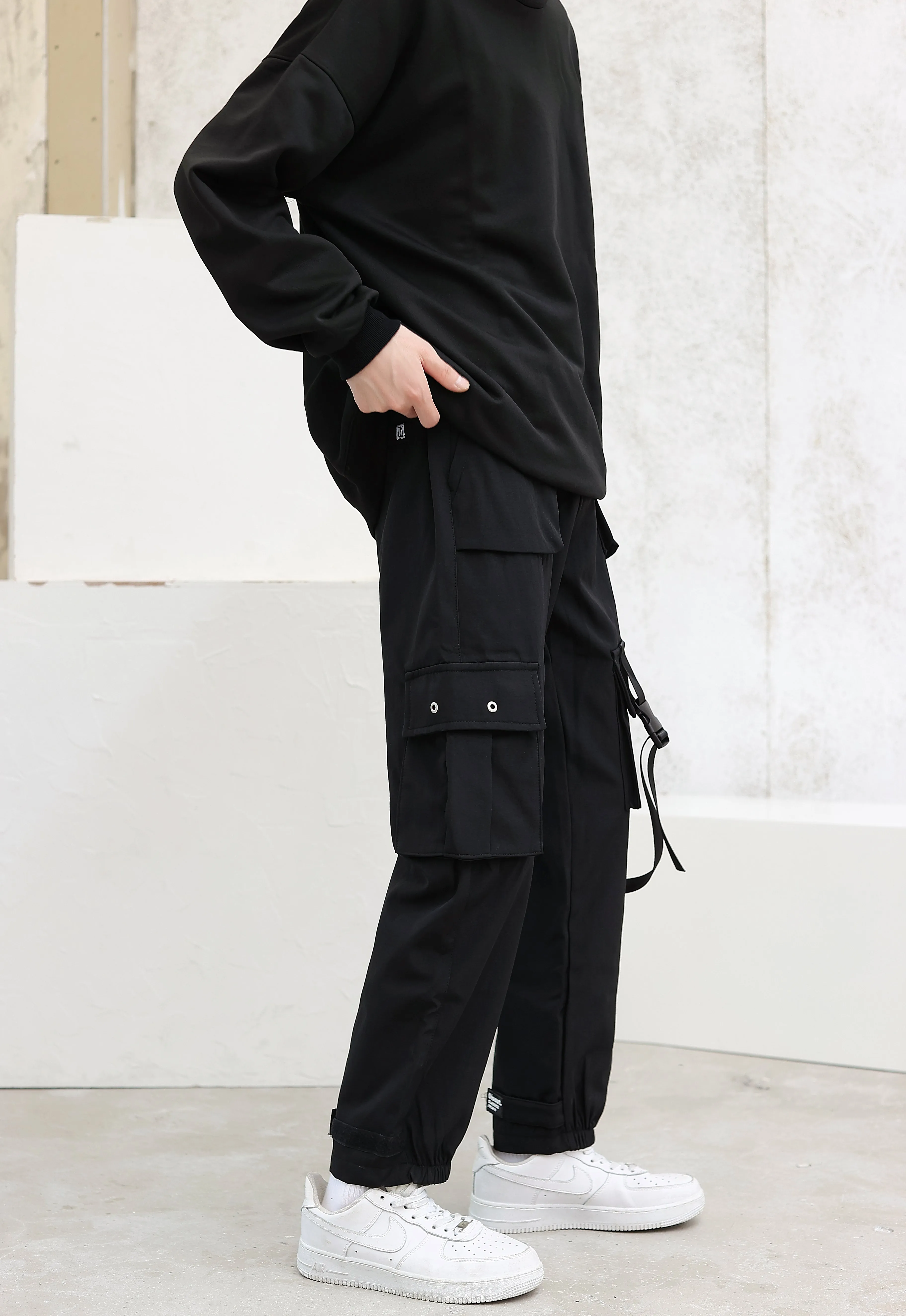 Cargo Joggers with Strap Detail