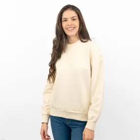 Carhartt Women Sweatshirts Ivory Long Sleeve Relaxed Fit Tops