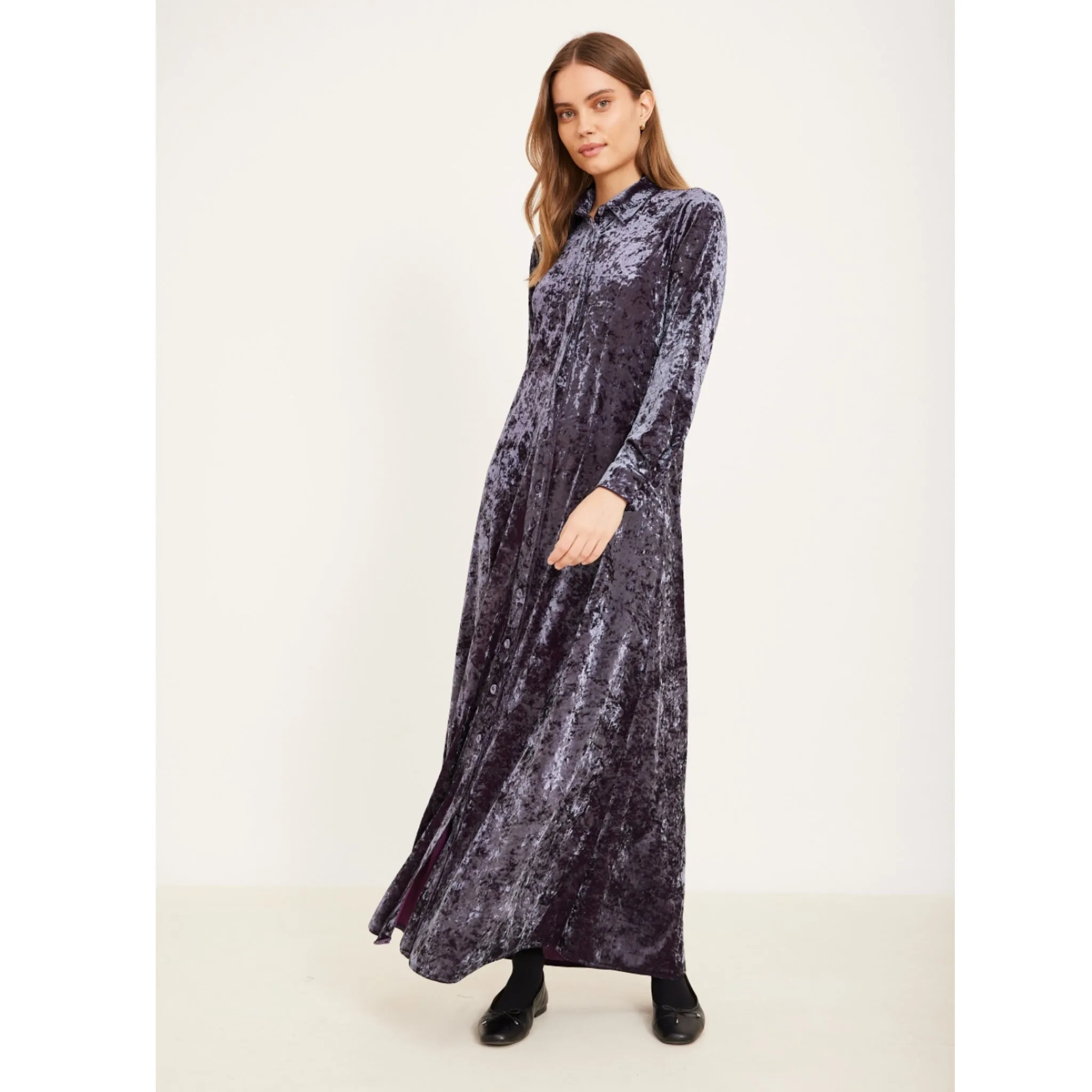 Chameleon Crushed Velvet Dress