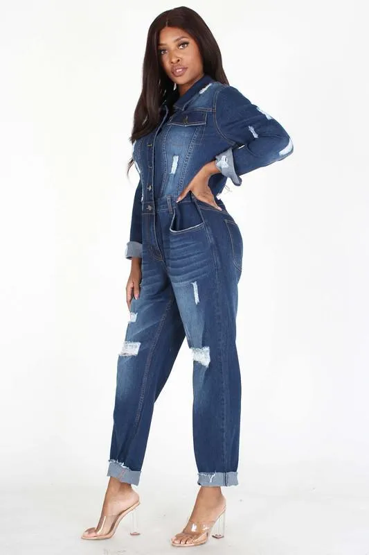 Chel's Denim Jumpsuit Blue