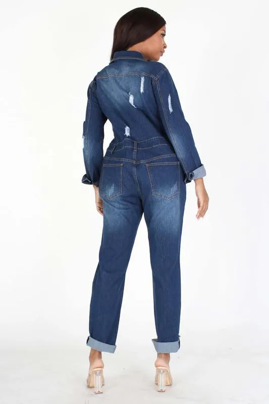 Chel's Denim Jumpsuit Blue