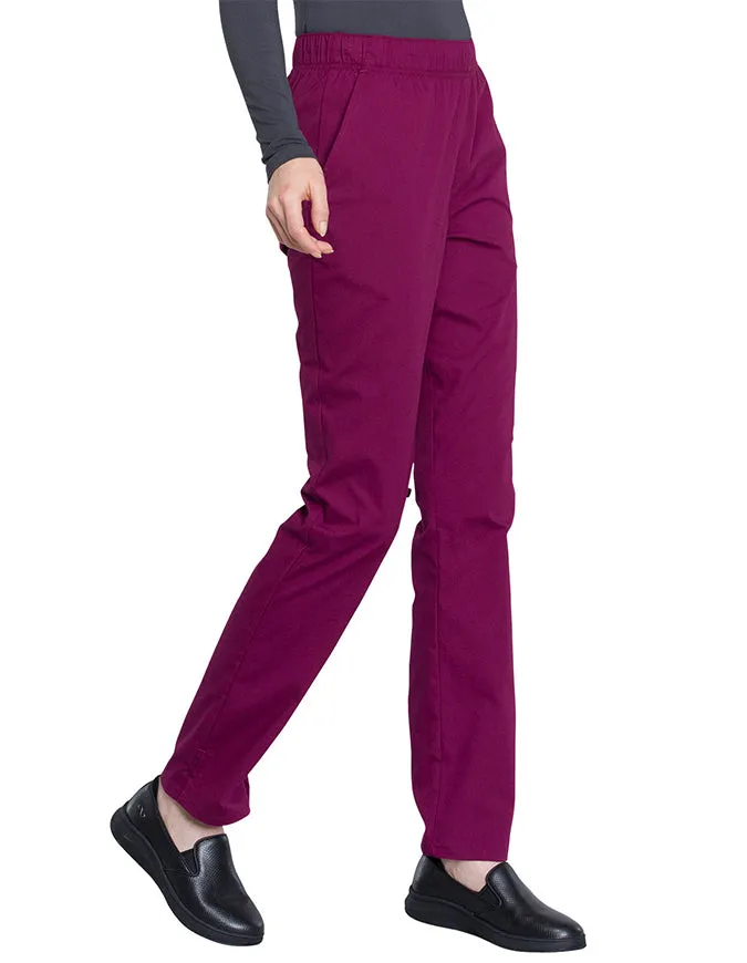 Cherokee Workwear Professionals Women's Natural Rise Tapered Leg Drawstring Pant