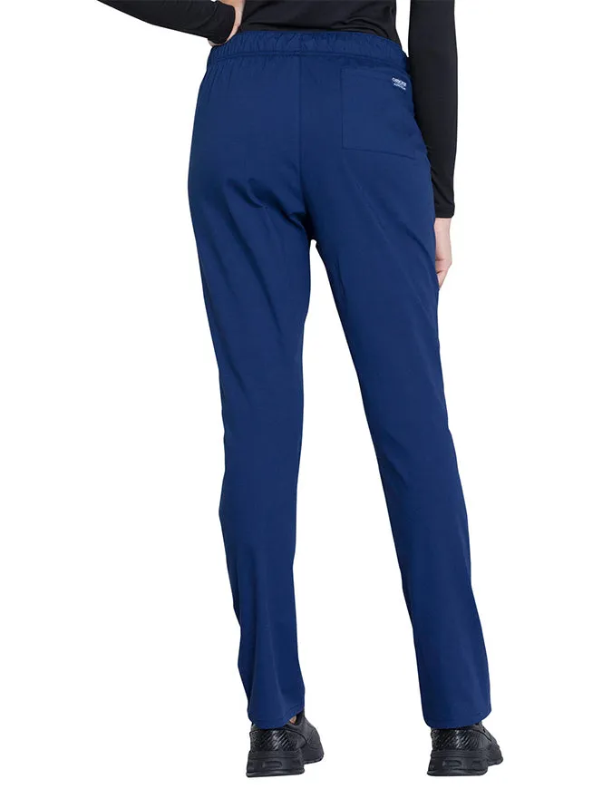 Cherokee Workwear Professionals Women's Natural Rise Tapered Leg Drawstring Tall Pant