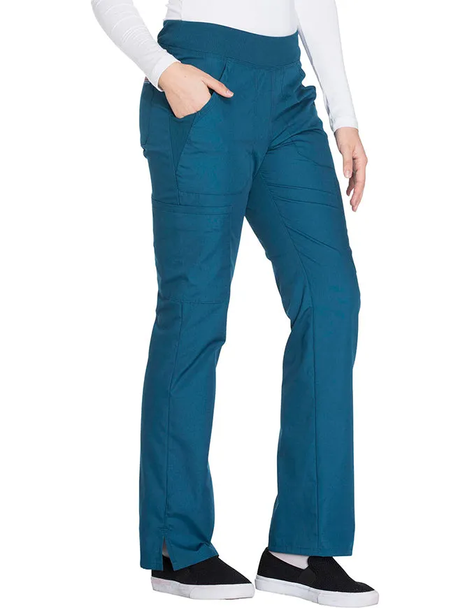 Cherokee Workwear Women's Mid Rise Straight Leg Pull-on Cargo Pant