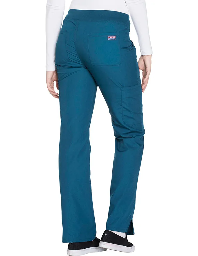 Cherokee Workwear Women's Mid Rise Straight Leg Pull-on Cargo Pant