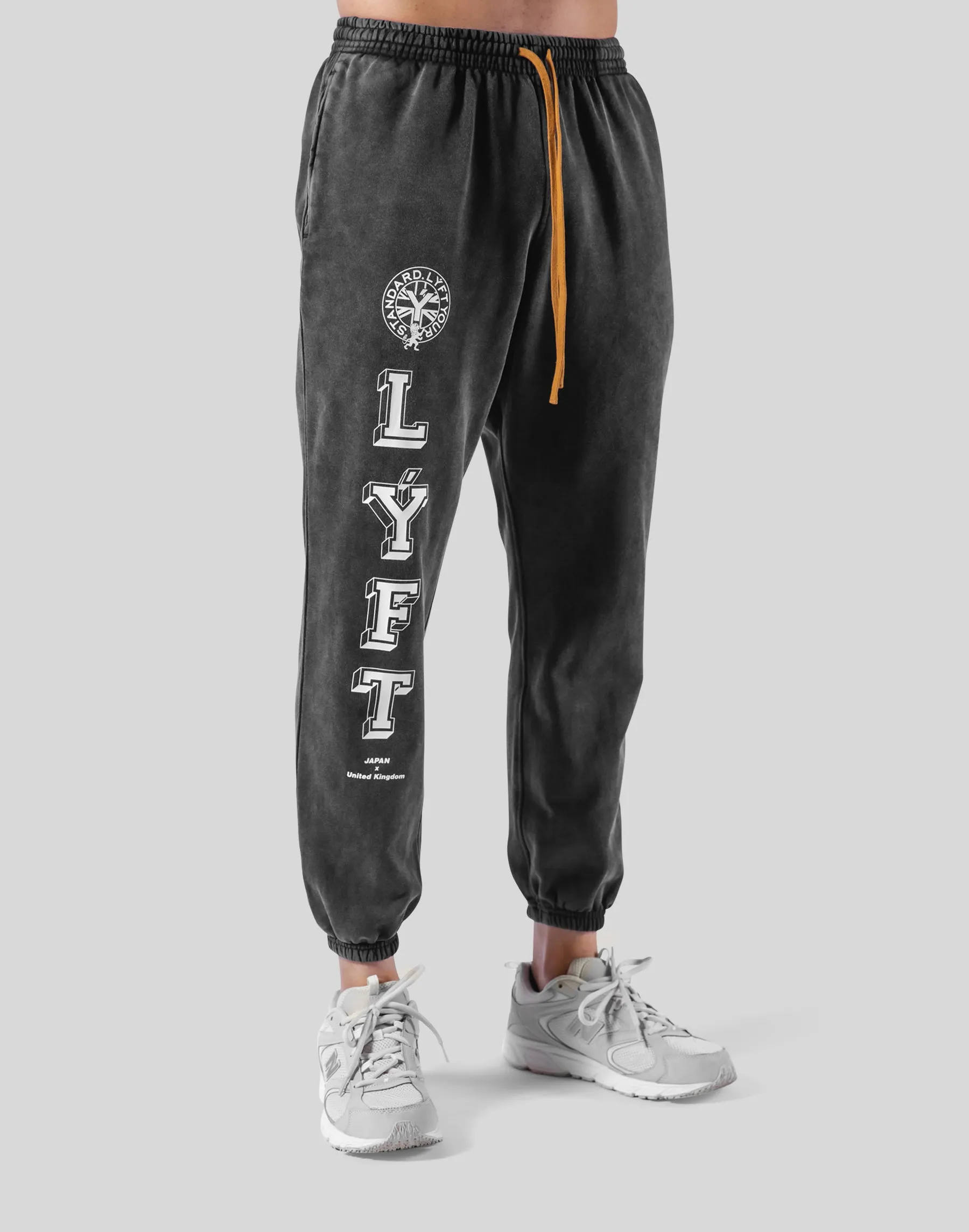 College Logo Vintage Sweat Pants - Black