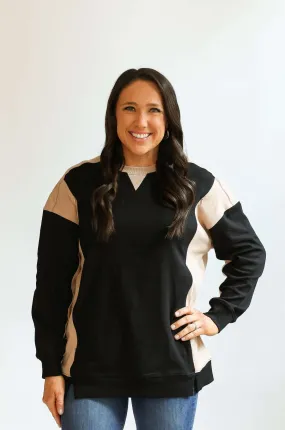 Color Block Nursing Lightweight Sweatshirt