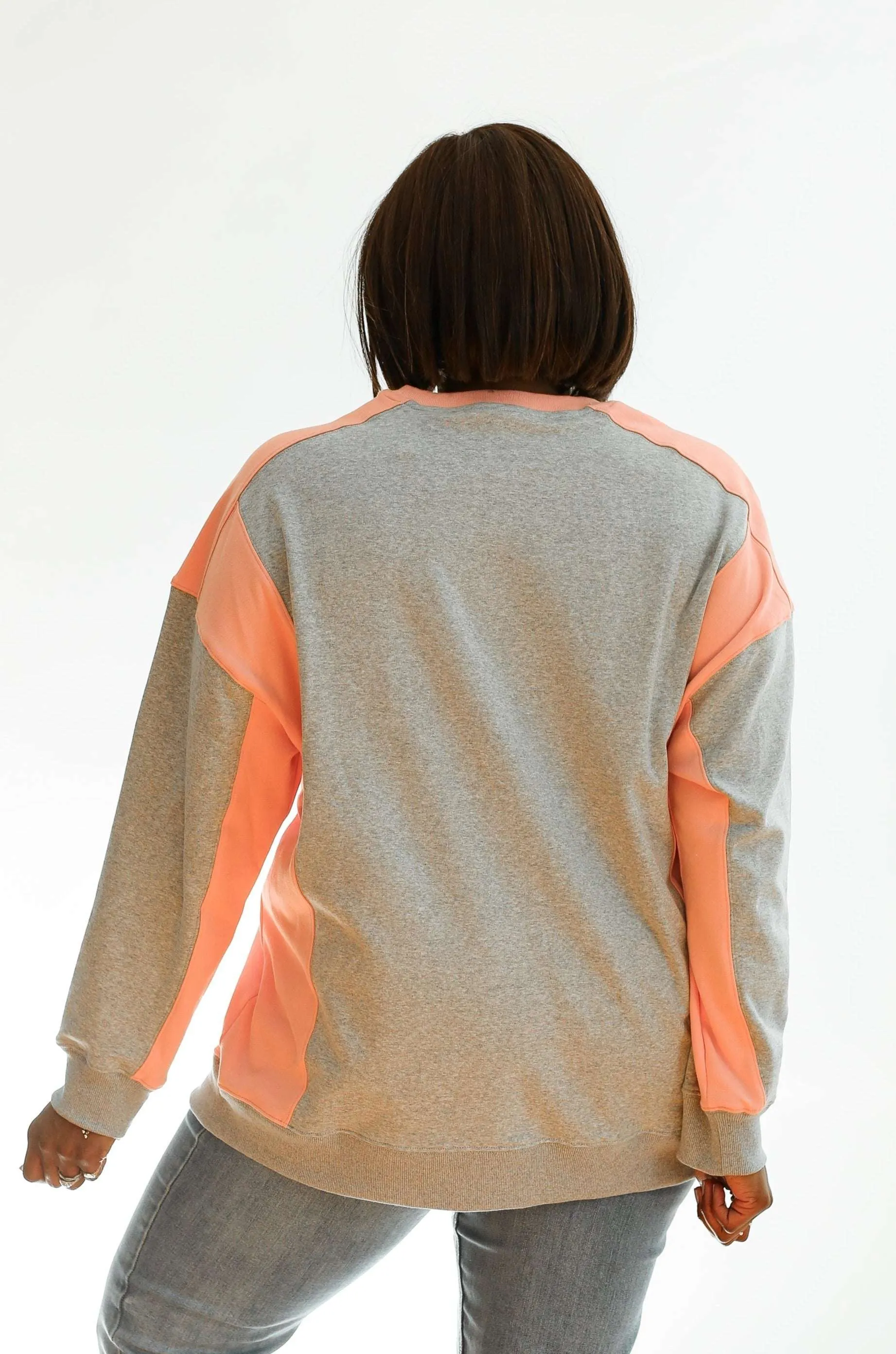 Color Block Nursing Lightweight Sweatshirt