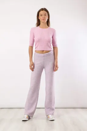 Cropped Ribbed Pullover