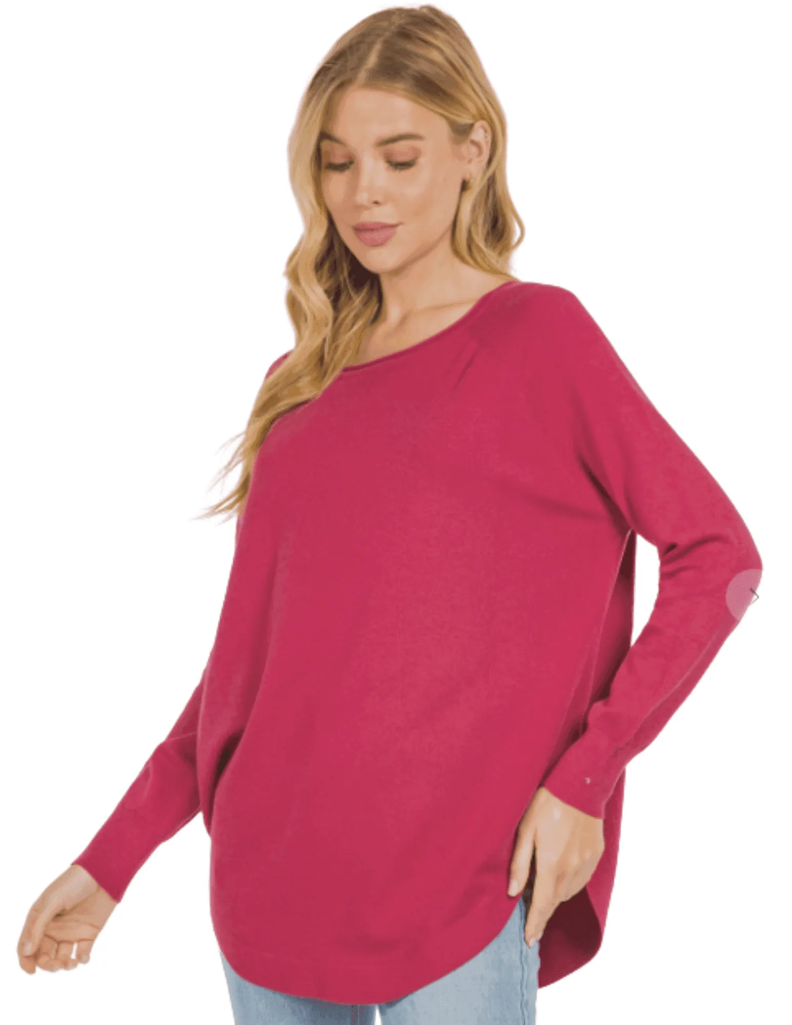 Curved Hem Sweater