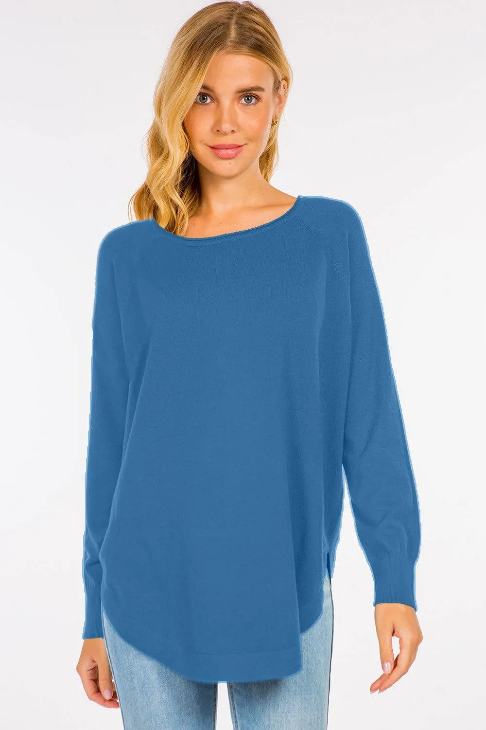 Curved Hem Sweater