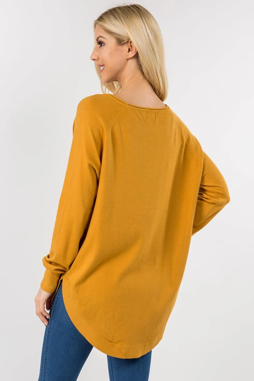 Curved Hem Sweater