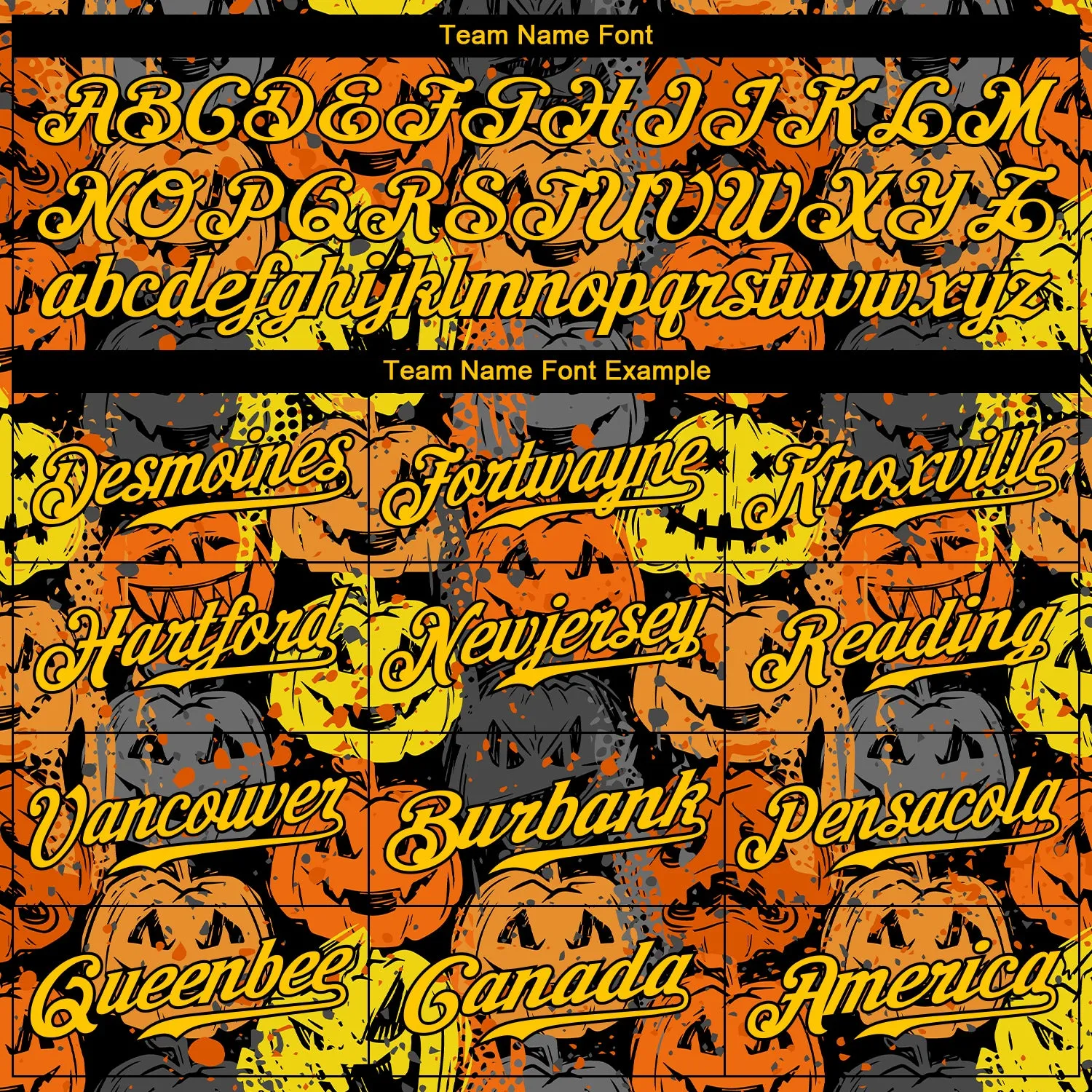 Custom 3D Pattern Halloween Pumpkins Authentic Baseball Jersey