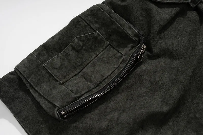 Dark Green | Multi Pocket  Shorts