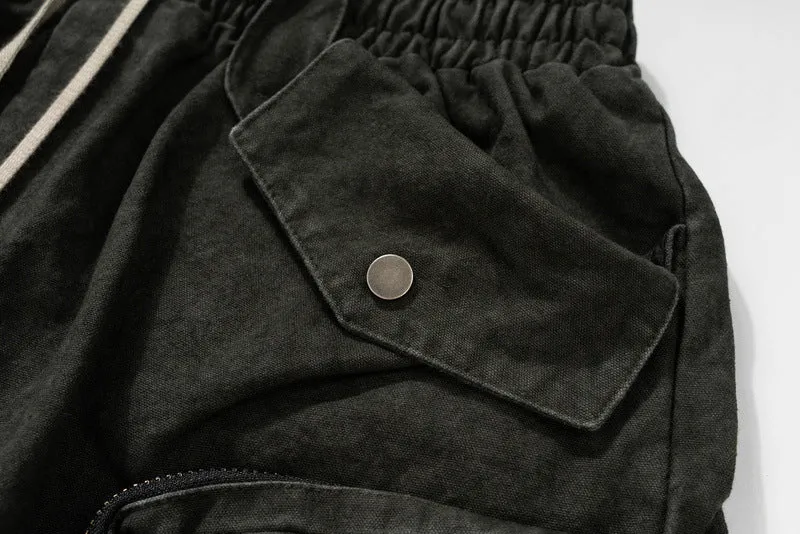 Dark Green | Multi Pocket  Shorts