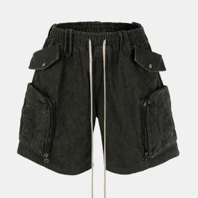 Dark Green | Multi Pocket  Shorts