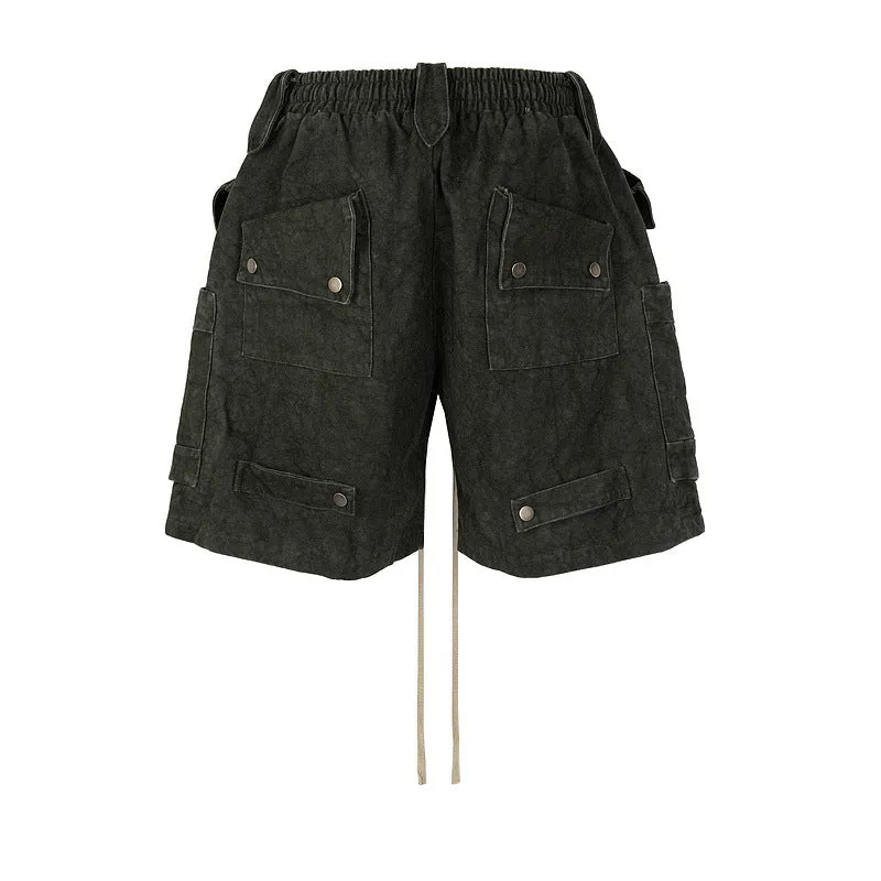 Dark Green | Multi Pocket  Shorts