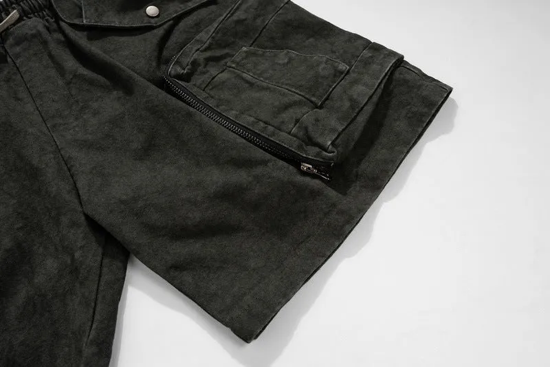 Dark Green | Multi Pocket  Shorts