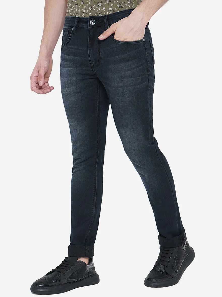 Dark Indigo Washed Slim Fit Jeans | JadeBlue