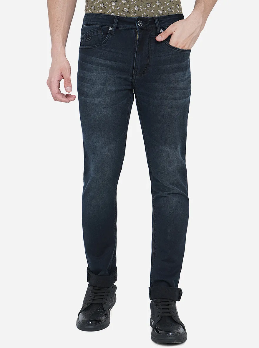 Dark Indigo Washed Slim Fit Jeans | JadeBlue