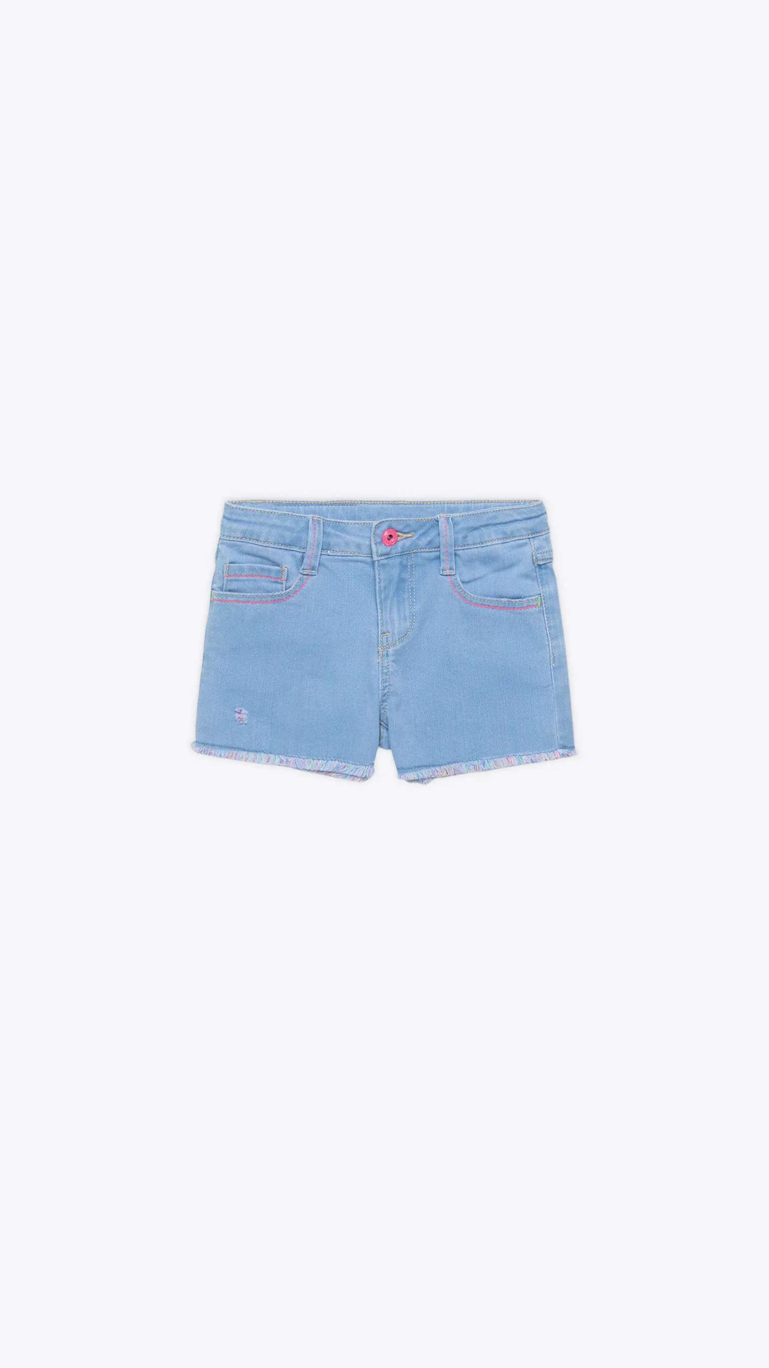 Denim Shorts w/Multicolored Effect